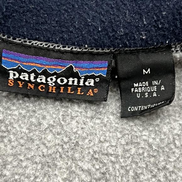 Patagonia Synchilla Vest Mens Medium Fleece Full Zip Made USA Outdoors Hiking - Picture 7 of 11